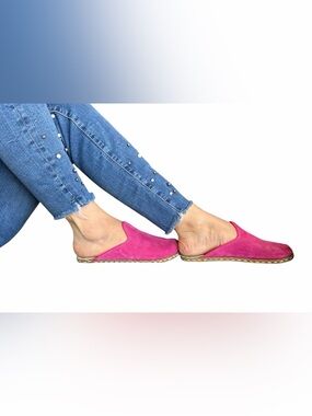 Marc Fisher Suede Fuchsia Slip-On Espadrille Flats Sz 8 Women